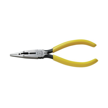 Klein Tools VDV026-049 7 in. Connector Crimping Needle Nose Pliers - Yellow