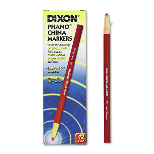 Markers | Dixon X00079 China Marker - Red (1-Dozen) image number 0