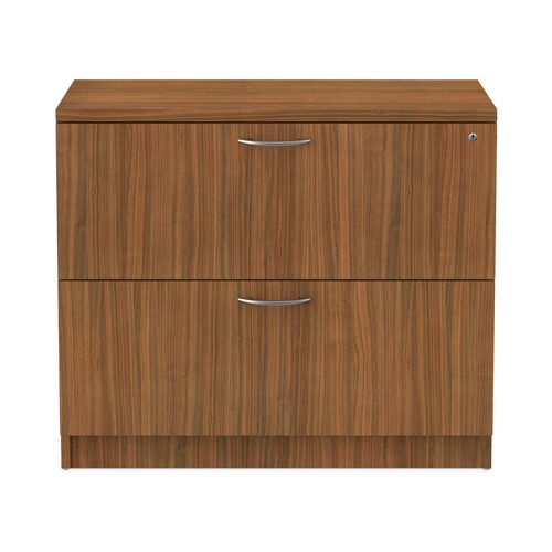  | Alera ALEVA513622WA Valencia Series 34 in. x 22-3/4 in. x 29-1/2 in. Two-Drawer Lateral File - Modern Walnut image number 0