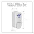 Hand Soaps | PURELL 4131-06 5.14 in. x 3.88 in. x 10 in. 1,000 mL CS2 Healthy Soap Dispenser - White (6/Carton) image number 3