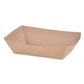 Food Trays, Containers, and Lids | SCT SCH 0517 2 lbs. Capacity Eco Paper Food Trays - Brown Kraft (1000/Carton) image number 0