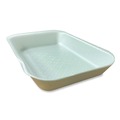 Food Service | GEN 2DWH 8.56 in. x 6.1 in. x 1.2 in. No. 2D Foam Meat Trays - White (500/Carton) image number 3