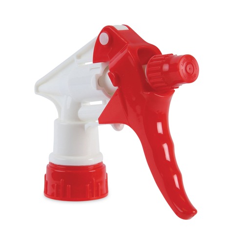  | Boardwalk BWK09229 9.25 in. Tube Trigger Sprayer 250 for 32 oz. Bottles - Red/White (24/Carton) image number 0