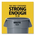 Trash & Waste Bins | Rubbermaid Commercial FG262000YEL 20 gal. Vented Round Plastic Brute Container - Yellow image number 9