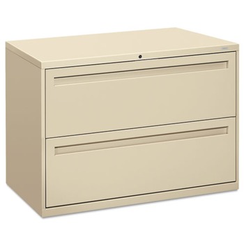HON Brigade 700 Series 42 in. x 18 in. x 28 in. 2 Legal/Letter-Size File Drawers Lateral File Cabinets - Putty