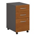 Office Filing Cabinets & Shelves | Bush WC72453SU 15.75 in. x 20.25 in. x 27.88 in. Series C 3-Drawers Box/Box/File Legal/Letter/A4/A5 Mobile Left/Right Pedestal File - Cherry/Gray image number 1