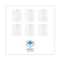 Paper Towels and Napkins | Boardwalk 8122 8 in. x 800 ft. 1-Ply Hardwound Paper Towels - White (6/Carton) image number 2