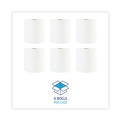 Paper Towels and Napkins | Boardwalk 8122 8 in. x 800 ft. 1-Ply Hardwound Paper Towels - White (6/Carton) image number 2