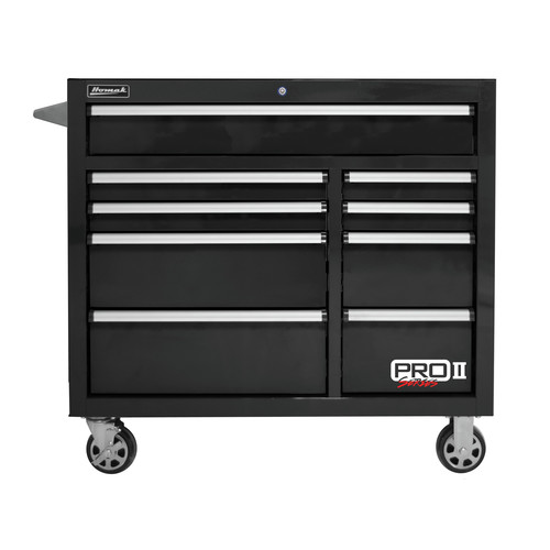 Save 10% off Homak Products | Homak BK04041092 41 in. Pro 2 9-Drawer Roller Cabinet (Black) image number 0