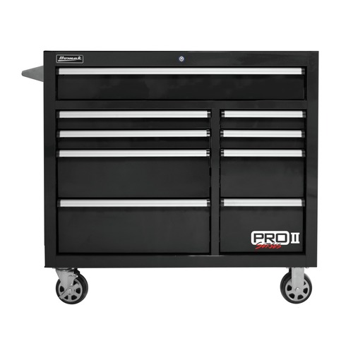 Save 10% off Homak Products | Homak BK04041092 41 in. Pro 2 9-Drawer Roller Cabinet (Black) image number 0