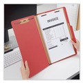  | Universal UNV10213 Bright Colored Pressboard Classification Folders - Legal, Ruby Red (10/Box) image number 3