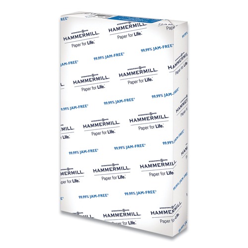 Office Jansan | Hammermill 10501-5 Copy Plus 8.5 in. x 14 in. 92 Bright 20 lbs. Bond Weight Print Paper - White (1-Ream) image number 0