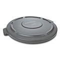 Trash & Waste Bins | Rubbermaid Commercial FG261960GRAY 19.88 in. BRUTE Self-Draining Flat Top Lids for 20 gal. Round BRUTE Containers - Gray image number 0
