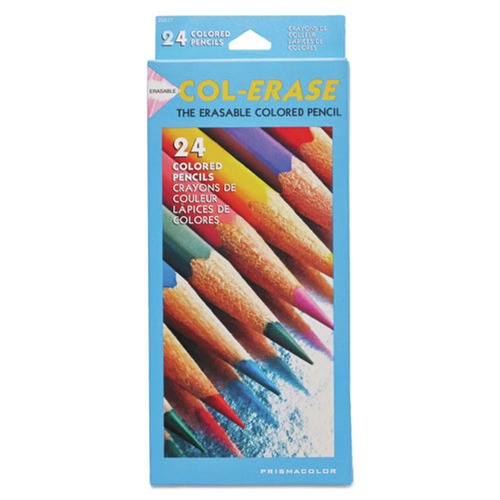  | Prismacolor 20517 0.7 mm 2B Col-Erase Pencil with Eraser - Assorted Lead and Barrel Colors (24/Pack) image number 0