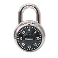 Office Jansan | Master Lock 1500-T 1.87 in. Wide Stainless Steel Combination Lock - Silver/Black (2/Pack) image number 1