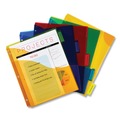 Office Jansan | Avery 11273 Big Tab 11.13 in. x 9.25 in. 5-Tab Insertable Plastic Three-Pocket Corner Lock Dividers - Assorted (1-Set) image number 1