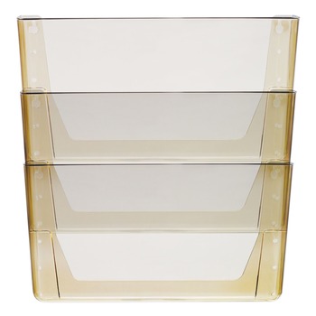 Storex 3 Sections Legal Size 16 in. x 4 in. x 14 in. Wall File - Smoke (3/Pack)