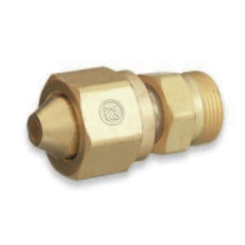 Air Tool Adaptors | Western Enterprises 316 CGA-300 Commercial Acetylene / CGA-520 "B" Tank Brass Cylinder Adaptor image number 0