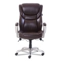  | SertaPedic 49710BRW Emerson 300-lb. Capacity Executive Task Chair - Brown/Silver image number 1