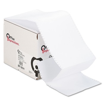 Office Impressions 9.5 in. x 11 in. 20 lbs. Bond Weight 1-Part Printout Paper - White (2400/Carton)