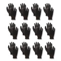 Work Gloves | Boardwalk BWK000298 Palm Coated Cut-Resistant HPPE Glove - Size 8 Medium, Salt and Pepper/Black (1-Dozen) image number 0