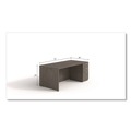 Office Desks & Workstations | Alera AE1NZK-S3672UF TOM 72 in. x 36 in. x 29 in. Seville Series Single Right Pedestal Desk - Walnut image number 1