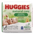 Hand Wipes | Huggies 41926 Natural Care 6.6 in. x 6.86 in. Sensitive Baby Wipes - Unscented/White (3/Carton) image number 1