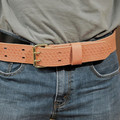 Tool Belts | Klein Tools 5415XL Heavy Duty Embossed Leather Tool Belt - X-Large, Tan image number 1