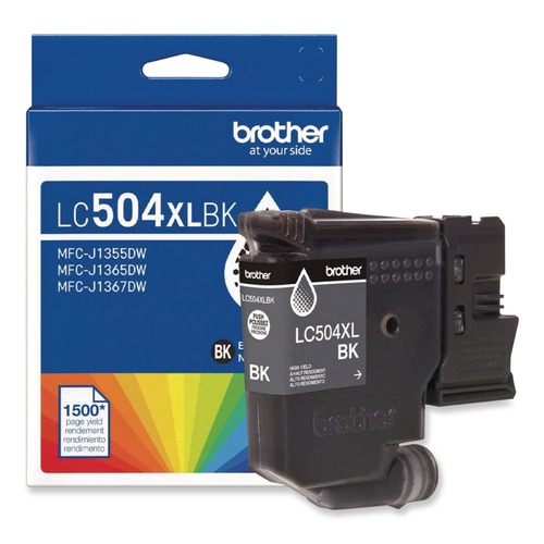 Ink & Toner | Brother LC504XLBKS INKvestment 1,500 Page-Yield High-Yield Ink - Black image number 0