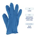 Disposable Gloves | Boardwalk 395LBXA 5 mil Disposable General-Purpose Powder-Free Nitrile Gloves - Large/Blue (100/Box) image number 5