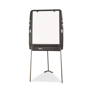 Iceberg 35 in. x 30 in. Ingenuity Portable Flipchart Easel with Dry Erase Surface - White Surface/Charcoal Gray Frame
