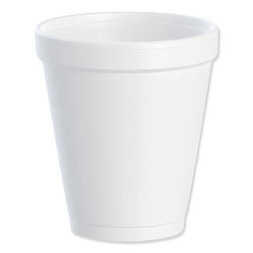 Just Launched | Dart 8J8 8 oz. Foam Drink Cups - White (25/bag, 40 Bags/Carton) image number 0