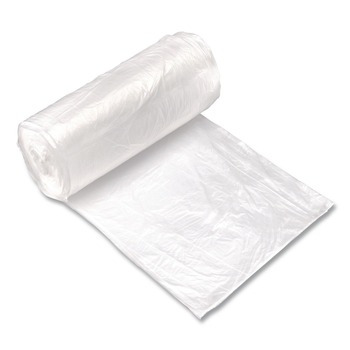 Pitt Plastics 30-Gallon 10 Microns High-Density 30 in. x 37 in. Coreless Mini Can Liners - Natural (500/Carton)
