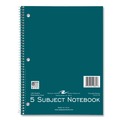 Notebooks & Pads | Roaring Spring 10381 10.5 in. x 8 in. 180-Sheets 5-Subject Medium/College Rule Subject Wirebound Notebook - Assorted Cover Colors (12/Carton) image number 1