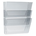 Office Jansan | Storex 70245U06C 13 in. x 4 in. x 14 in. Wall File - Letter Size, Clear (3/Pack) image number 0