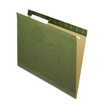 Pendaflex 1/3-Cut Tabs Reinforced Hanging Letter File Folders with Printable Tab Inserts - Standard Green (25/Box)