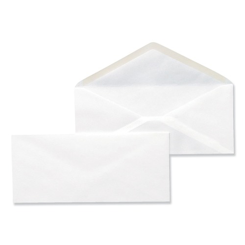 Universal UNV35210 4.13 in. x 9.5 in. Gummed Closure Square Flap Business Envelopes - White (500/Box) image number 0