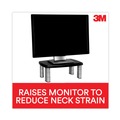 Office Jansan | 3M MS80B 15 in. x 12 in. x 2.63 in. to 5.78 in. 80-lb. Capacity Adjustable Monitor Stand - Black/Silver image number 10