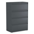  | Alera 25495 36 in. x 18.63 in. x 52.5 in. 4-Drawer Lateral File - Charcoal image number 0