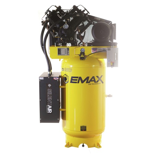New Year New Savings! Save $25 off $150 | EMAX ESP10V080V1 10 HP 80 Gallon 2-Stage Single Phase Industrial V4 Pressure Lubricated Solid Cast Iron Pump 38 CFM at 100 PSI SILENT Air Compressor image number 0