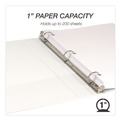 Binders & Binding Supplies | Samsill I08537 11 in. x 8.5 in. 1 in. Capacity 3 Rings Economy Round Ring View Binder - White (6/Carton) image number 1