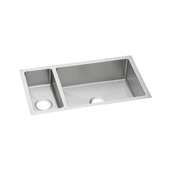 Elkay Crosstown Undermount 16 Gauge 32-1/4 in. x 18-1/4 in. x 10 in. 30/70 Double Bowl Stainless Steel Sink