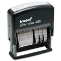 Office Jansan | Trodat 4817 Printy Economy 2 in. x 0.38 in. Self-Inking 12-Message Date Stamp - Black image number 0