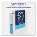 Office Jansan | Avery 17042 3 in. Capacity 11 x 8.5 Durable View Binder with DuraHinge and 3 Slant Rings - White image number 3