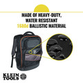 Cases and Bags | Klein Tools 55439BPTB Tradesman Pro 25 Pocket Polyester Laptop Backpack/ Tool Bag - Black image number 3
