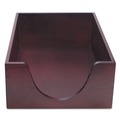Desktop Organizers | Carver CW08223 10.13 in. x 12.63 in. x 5 in. 1 Section, Double-Deep Hardwood Stackable Desk Trays - Legal, Mahogany image number 1