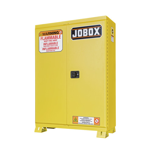 Safety Cabinets | JOBOX 1-859990 90 Gallon Heavy-Duty Safety Cabinet (Yellow) image number 0