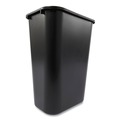 Trash Cans | Rubbermaid Commercial FG295700BLA 10.25-Gallon Rectangular Deskside Wastebasket - Black image number 1