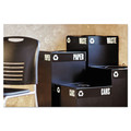 Trash Cans | Safco 2981BL 25 Gallon Steel Public Square Plastic-Recycling Container - Black image number 2