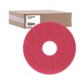 Cleaning Cloths | Boardwalk BWK4012RED 12 in. dia. Buffing Floor Pads - Red (5/Carton) image number 1